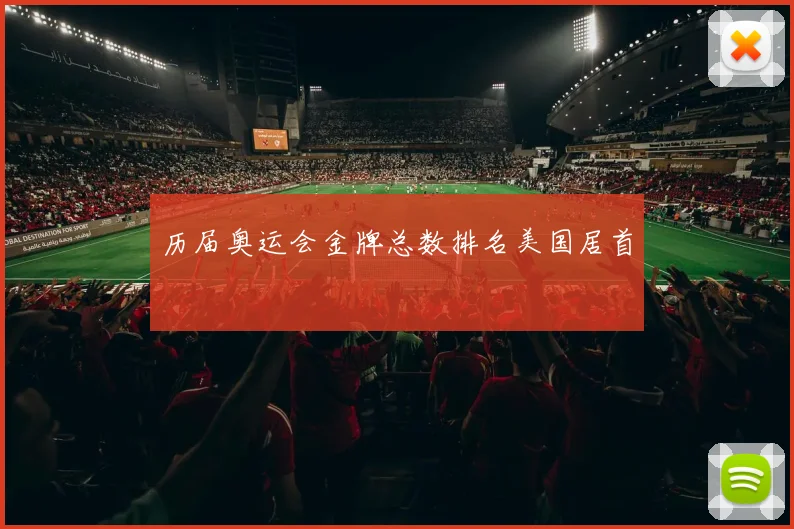 历届奥运会金牌总数排名美国居首